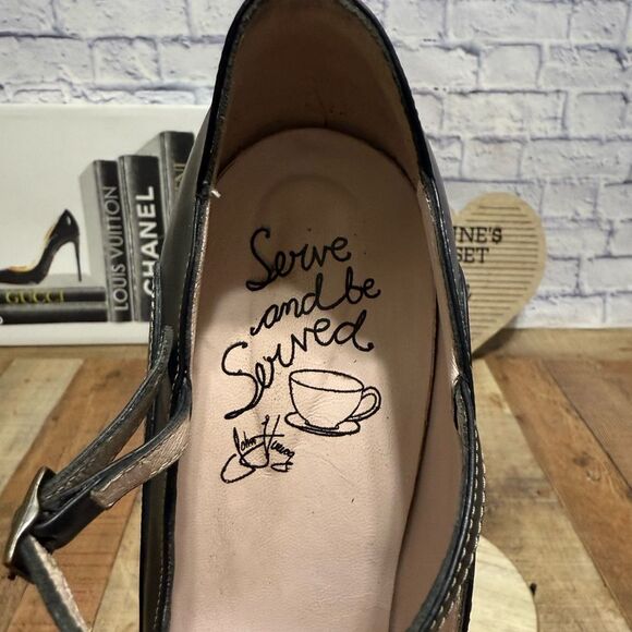 John Fluevog TeaPots Sencha Mary janes black leather size 10.5 - Picture 9 of 14